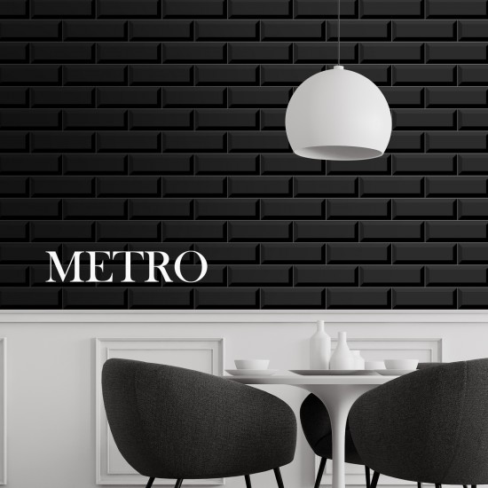 METRO SİYAH 10x20 -050m2